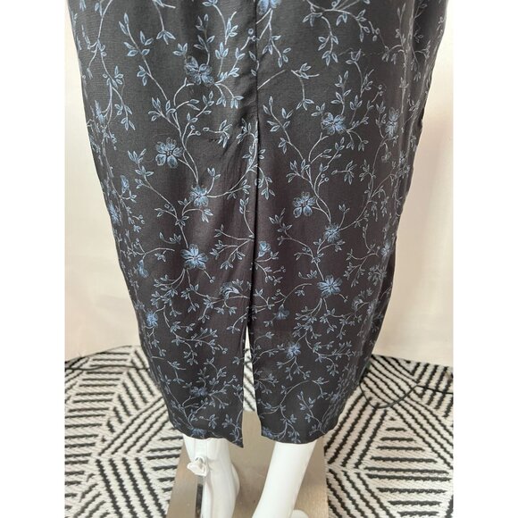 Old Navy Womens Black & Blue Floral Rayon Maxi Skirt Size 4 - Picture 9 of 16